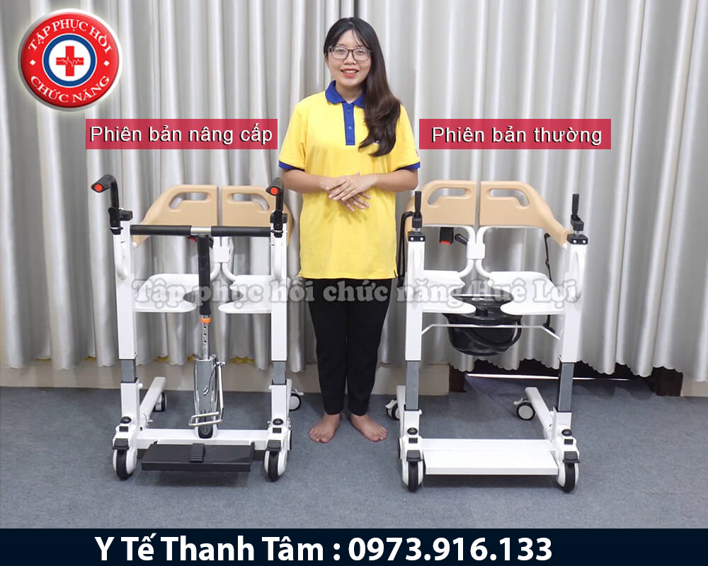 Xe lăn hai cánh nâng hạ bệnh nhân cao cấp