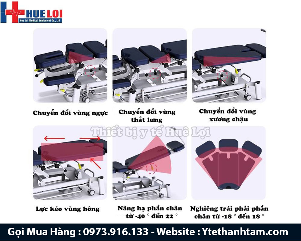 Giường Tác Động Cột Sống Chỉnh Điện Cao Cấp