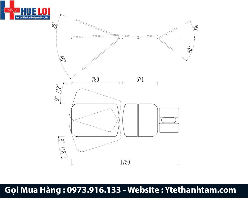 Giường Tác Động Cột Sống Chỉnh Điện Cao Cấp